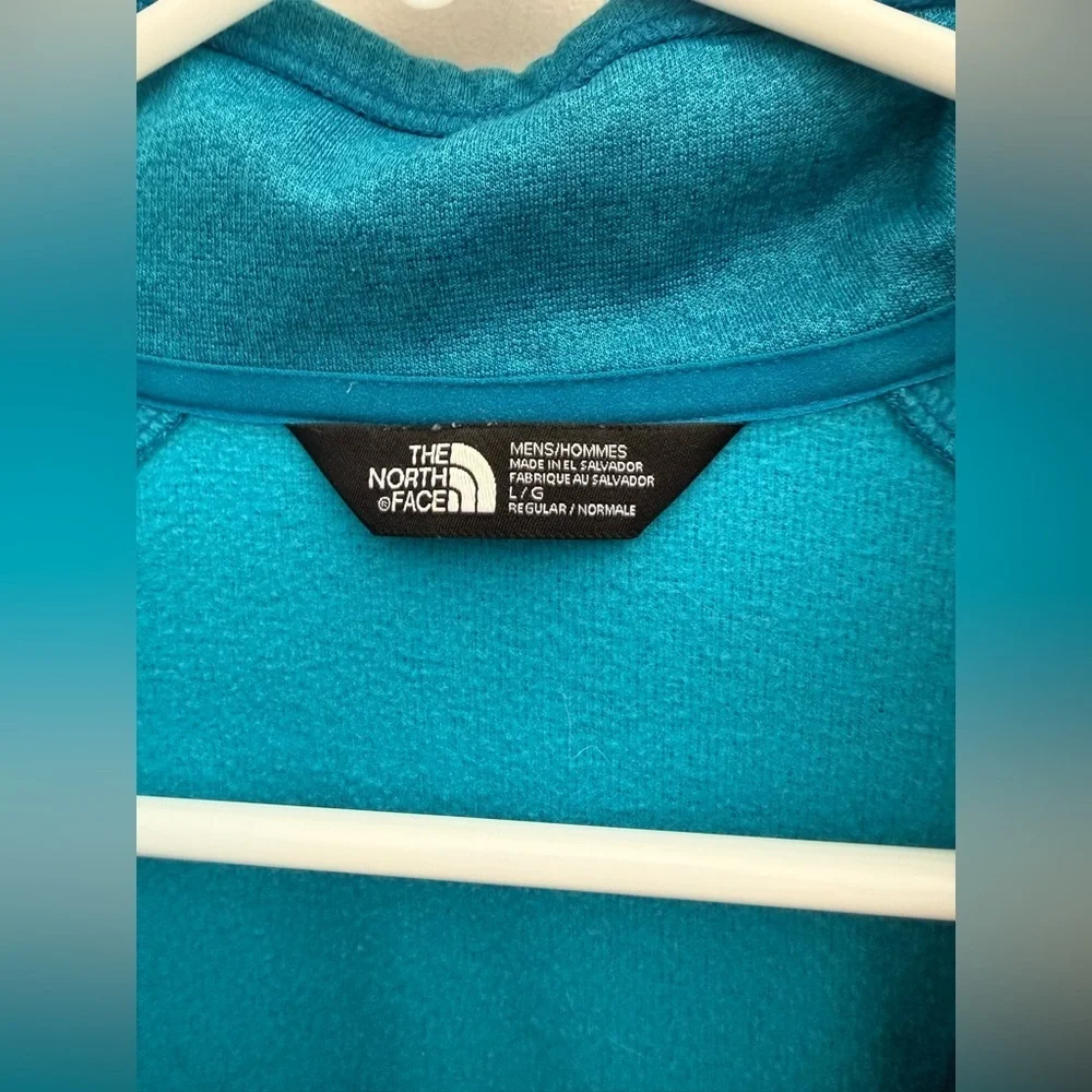 The North Face Canyonlands 1/2 Zip Pullover Fleece Jacket SZ L Blue High Neck